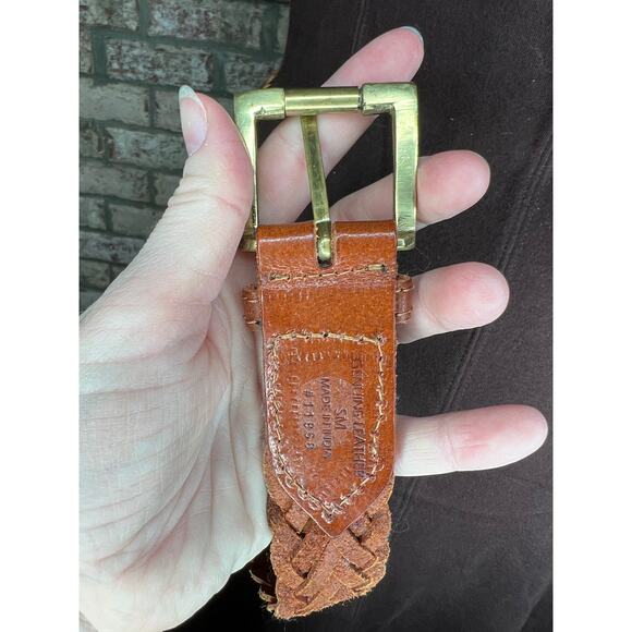 Split leather belt brown size small - Picture 11 of 11